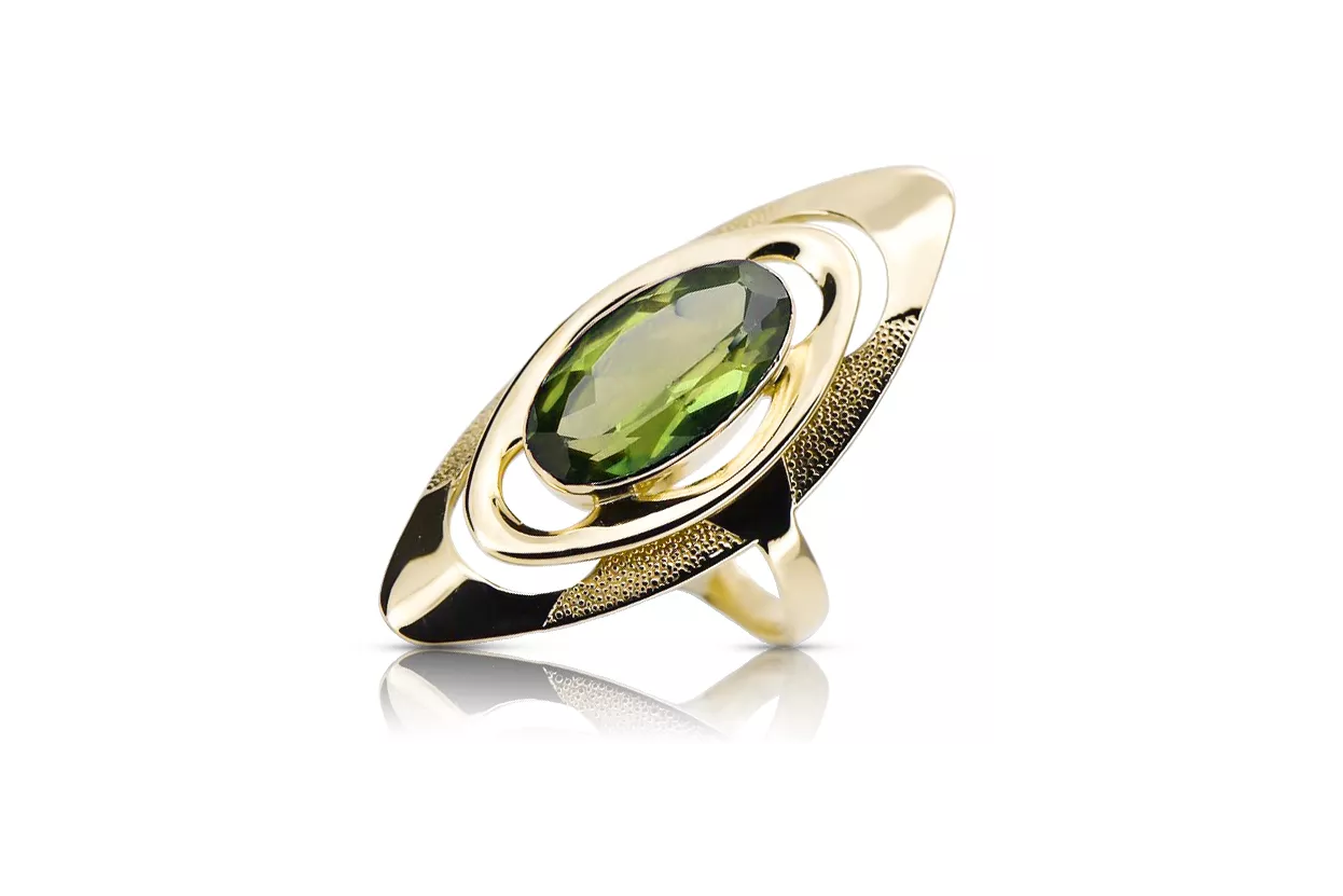  Žltý peridot 14k žlté zlato Vintage Jewlery vrc189y